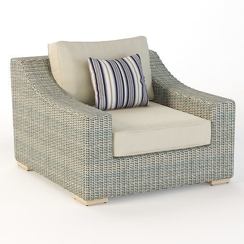 Corsica Outdoor Chair By Madbury Road 3D model 2