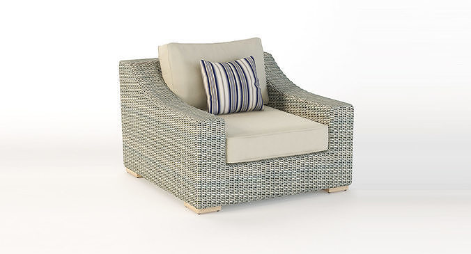 Corsica Outdoor Chair By Madbury Road 3D model 3