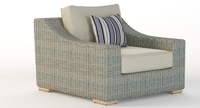 Corsica Outdoor Chair By Madbury Road 3D model 5