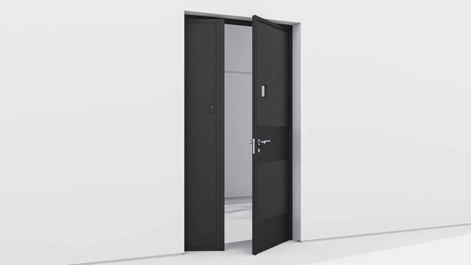 Aluminium door 39 3D model_3