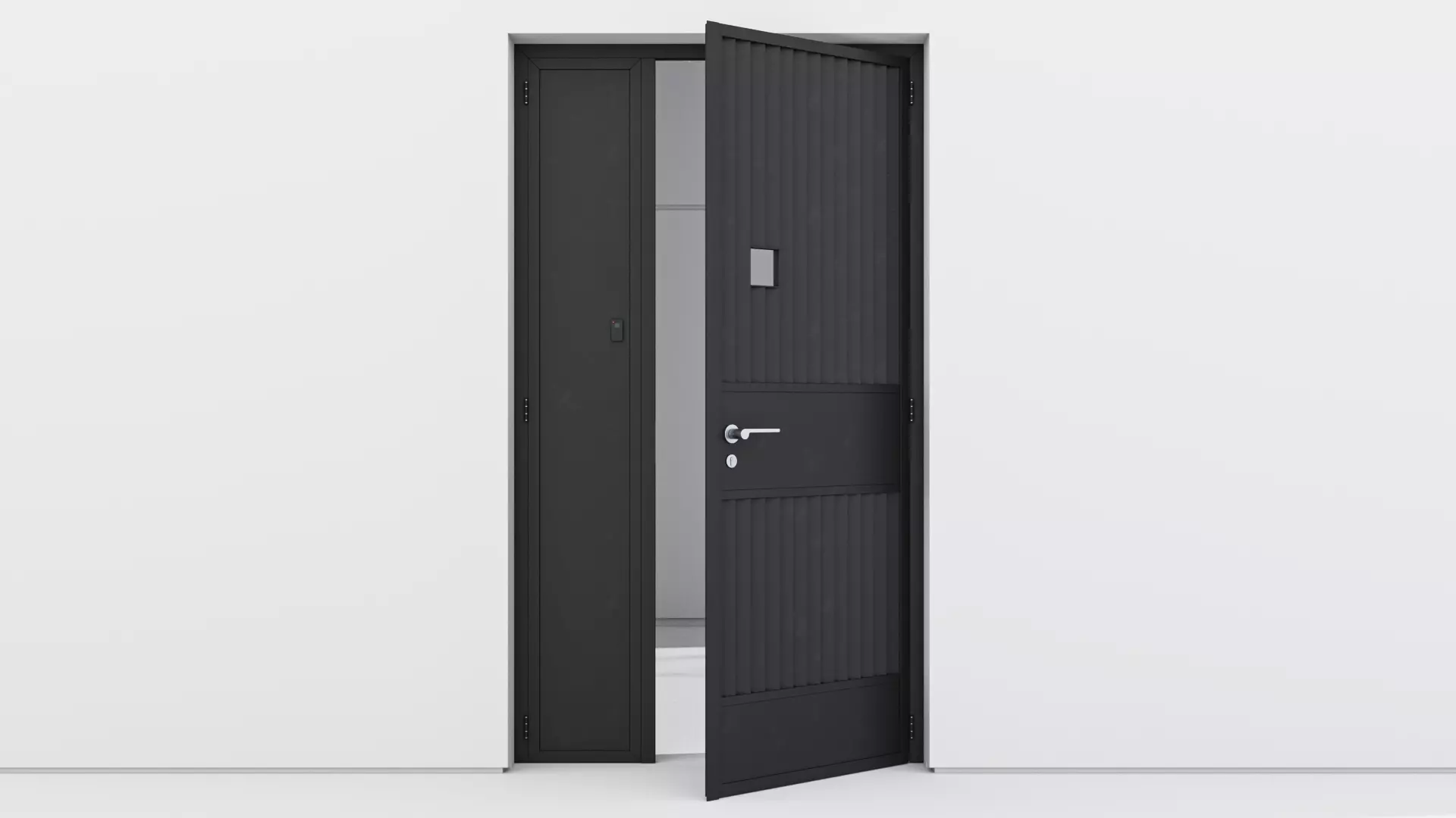 Aluminium door 39 3D model_0