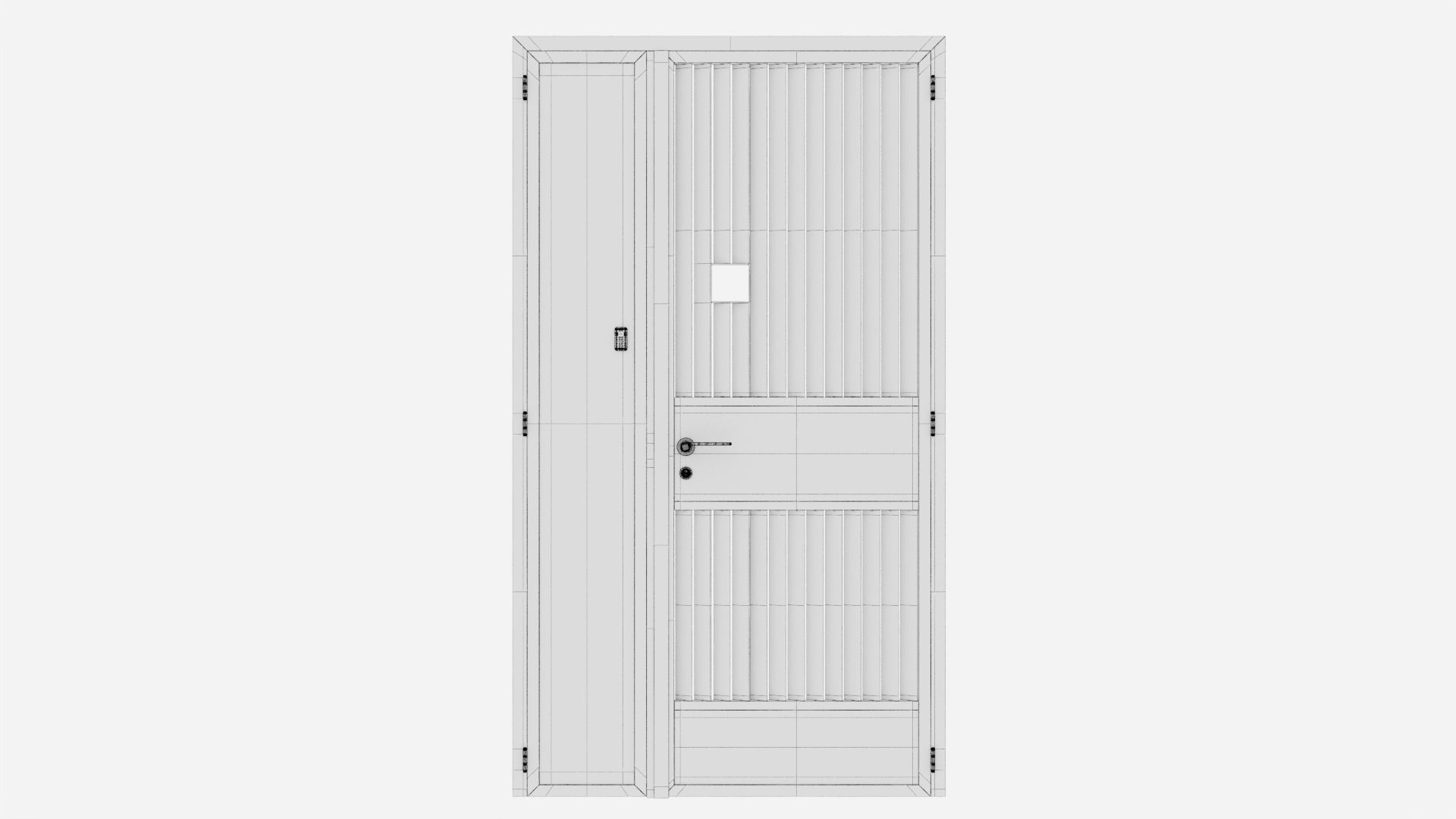 Aluminium door 39 3D model_5