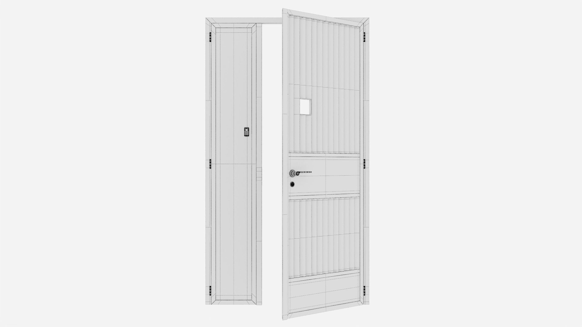 Aluminium door 39 3D model_6