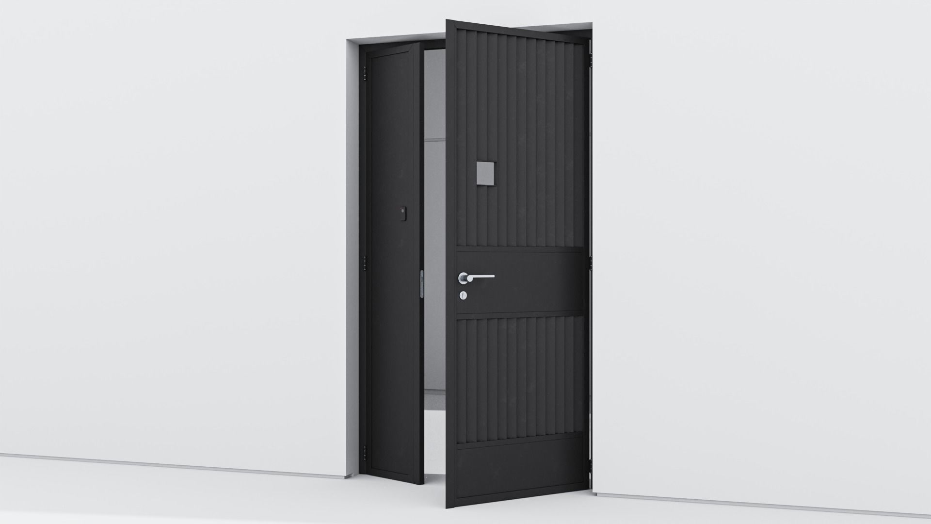 Aluminium door 39 3D model_2