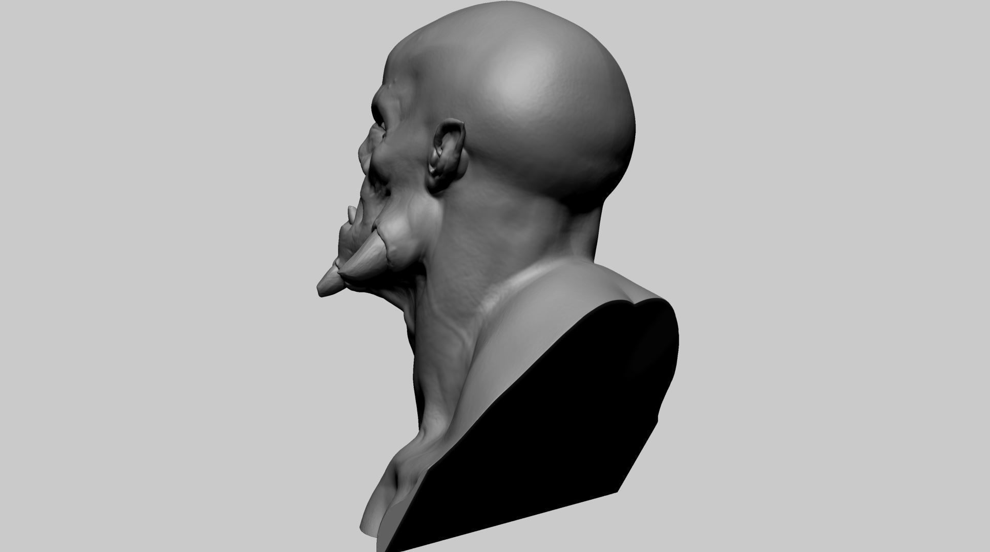 Creature Head V 3D model_5