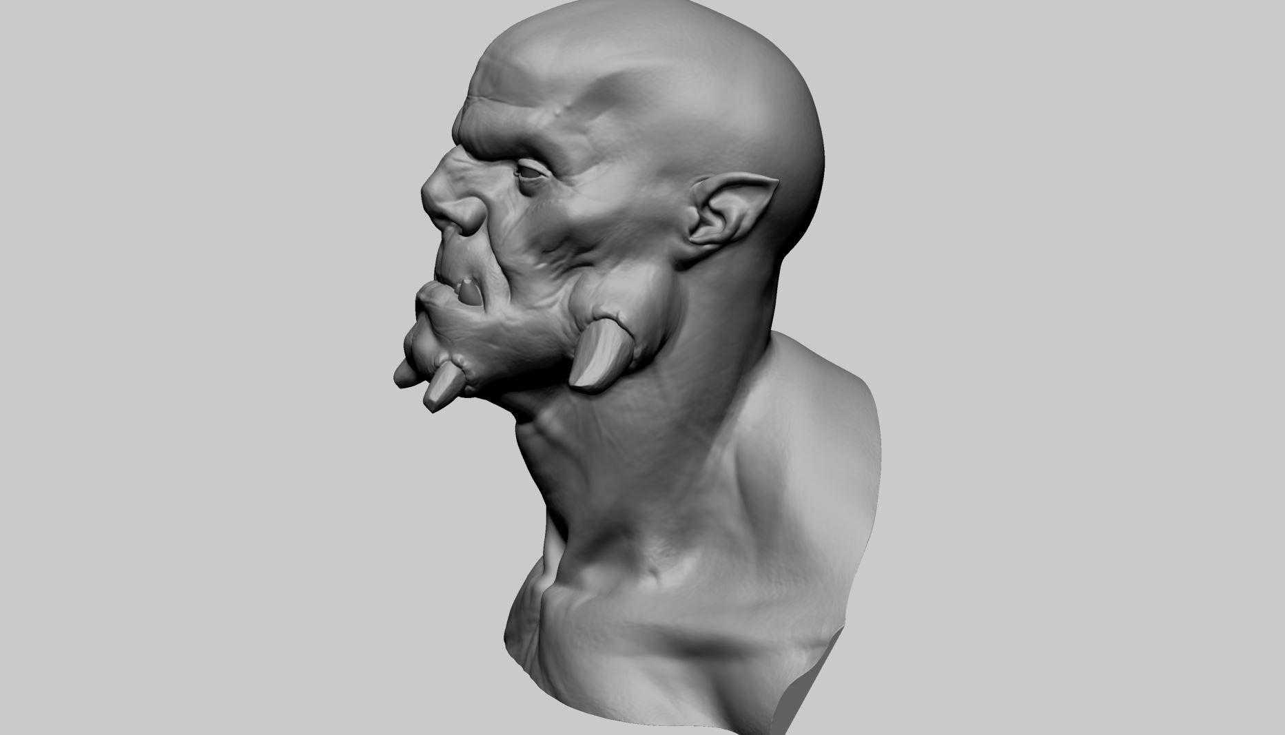Creature Head V 3D model_6