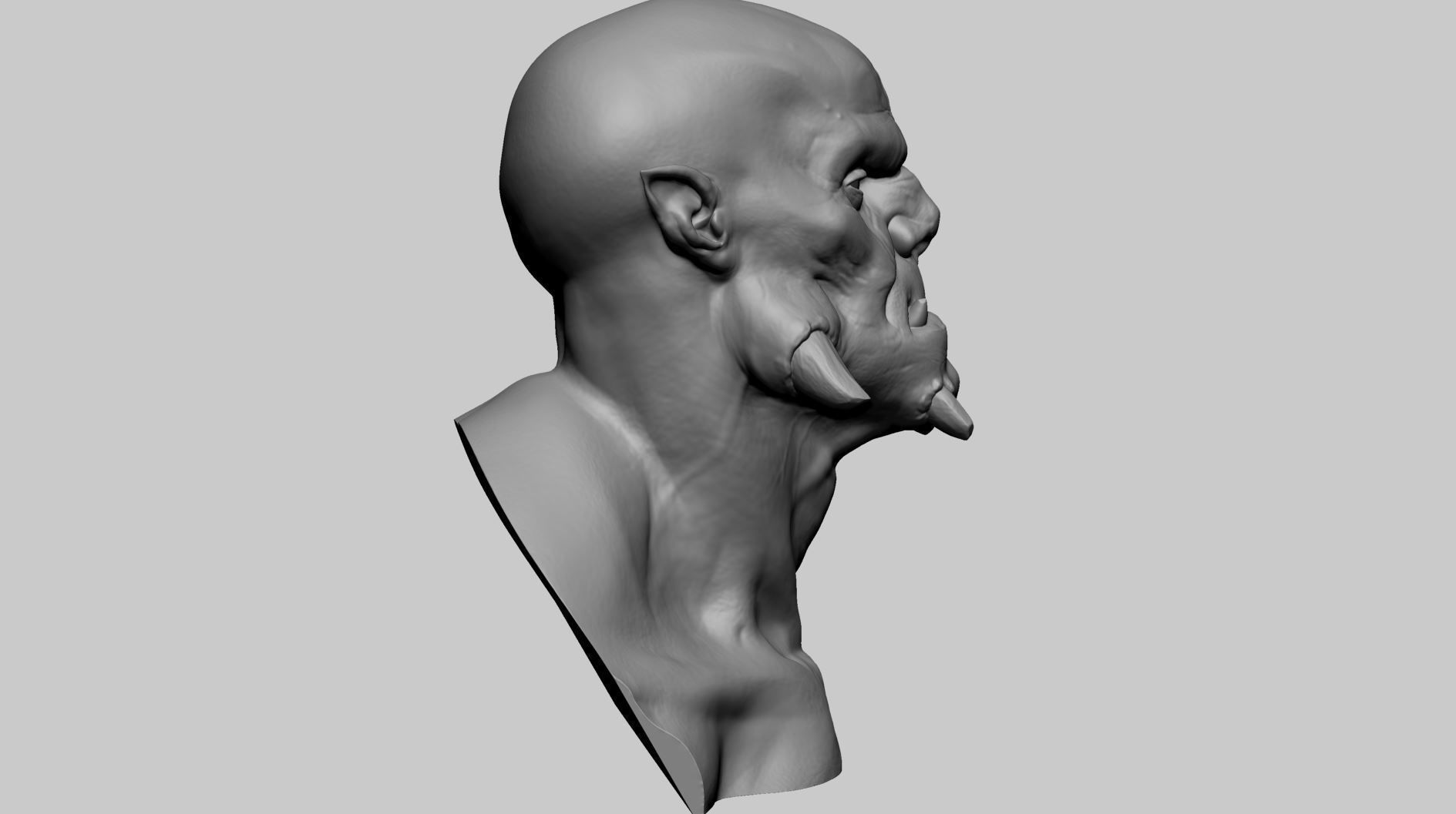 Creature Head V 3D model_2