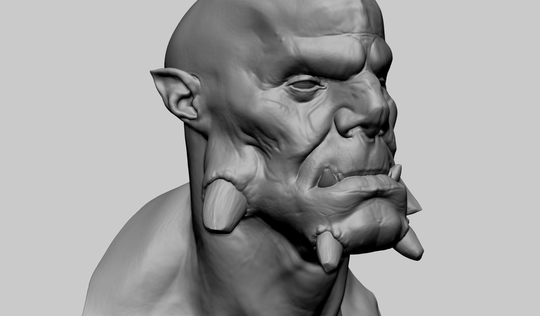 Creature Head V 3D model_9