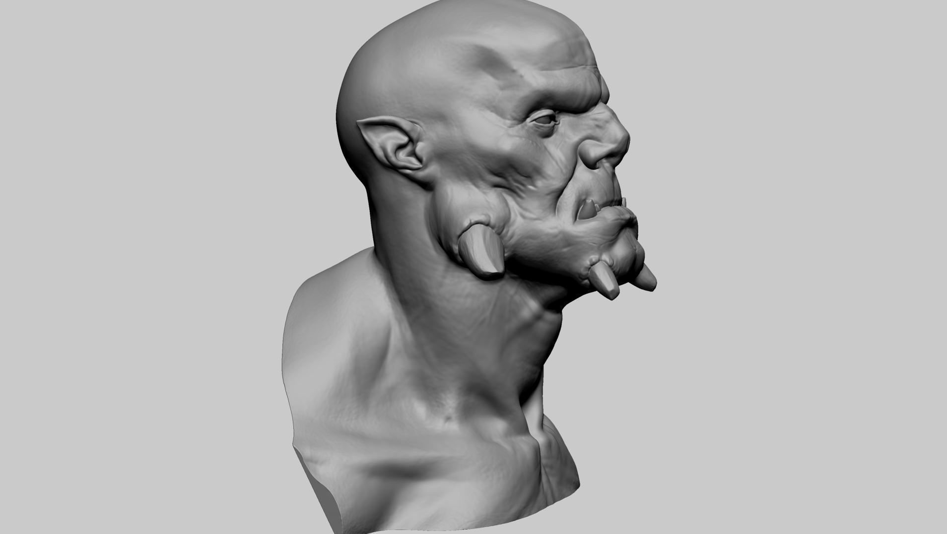 Creature Head V 3D model_1