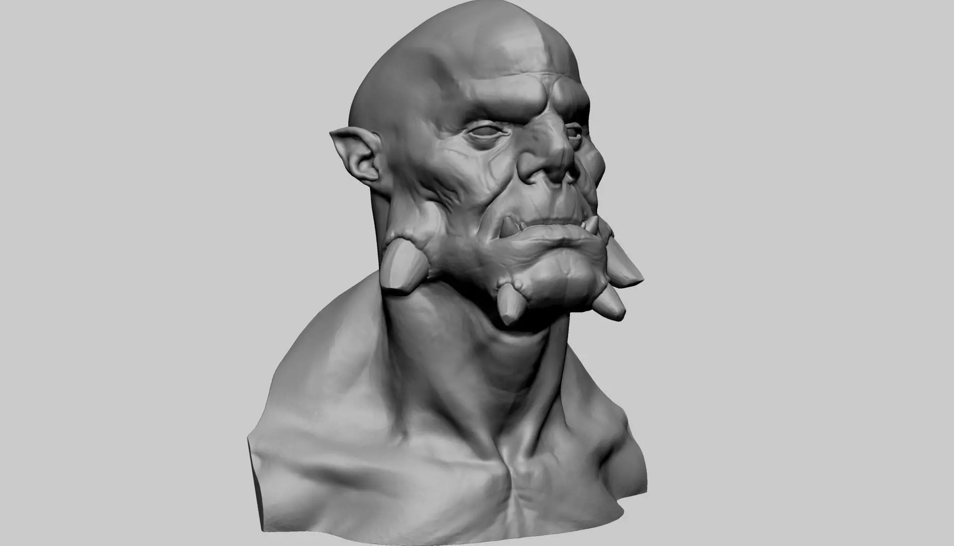 Creature Head V 3D model_0