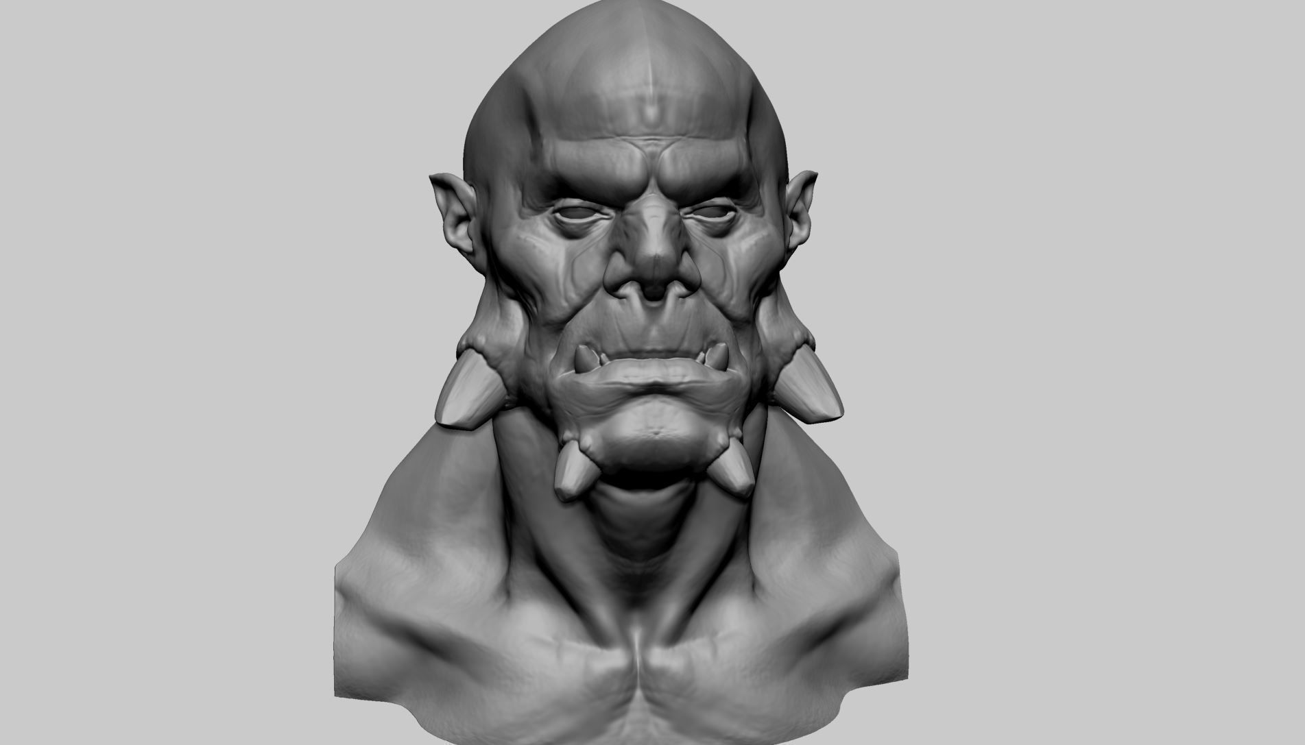 Creature Head V 3D model_8