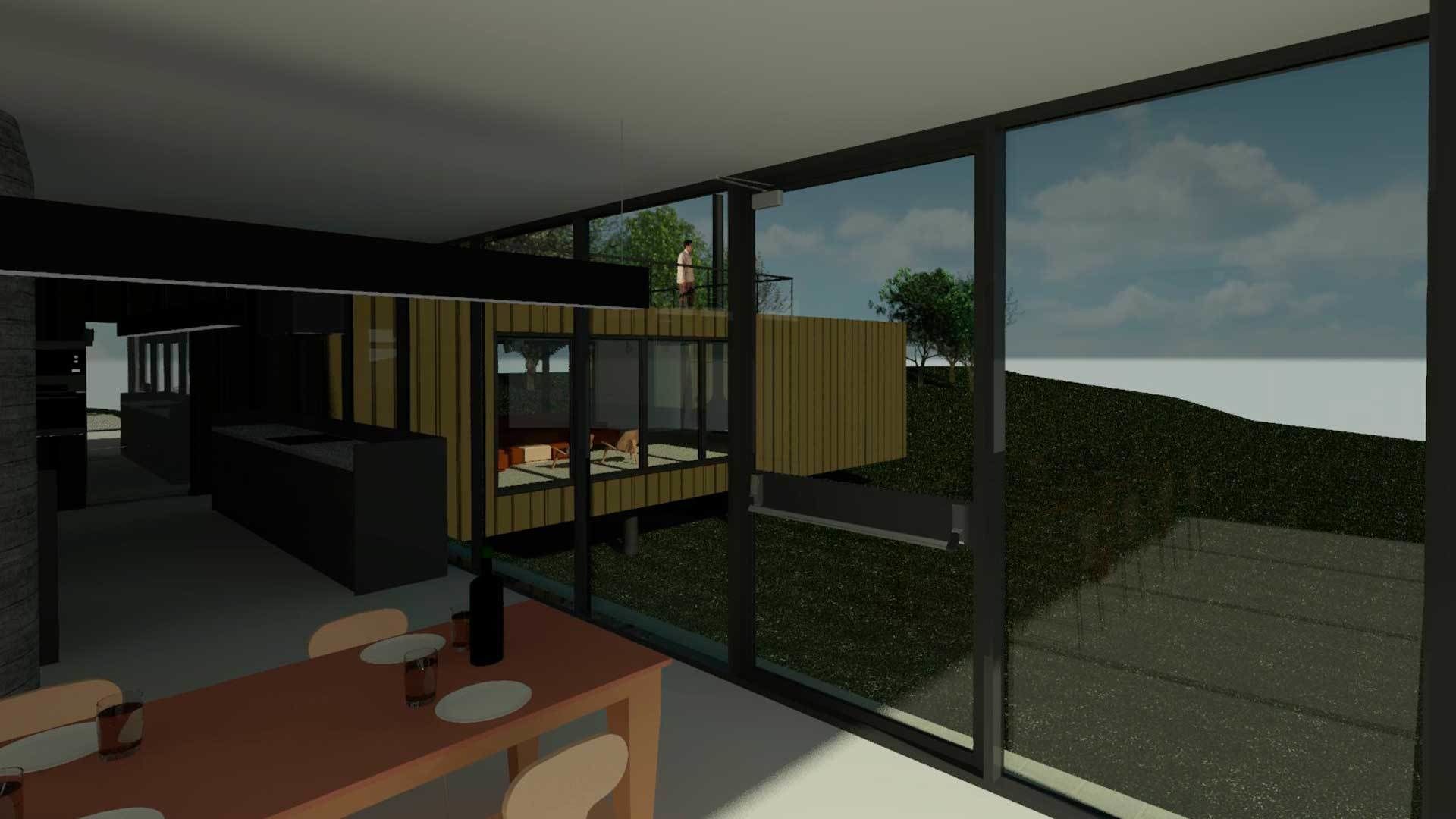 Emergency Curtain Wall Panel Door 3D model_2