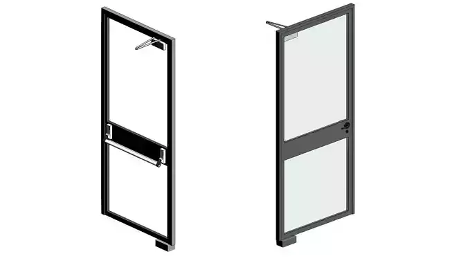Emergency Curtain Wall Panel Door