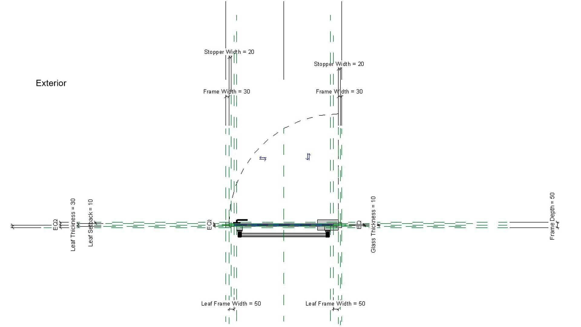 Emergency Curtain Wall Panel Door 3D model_7