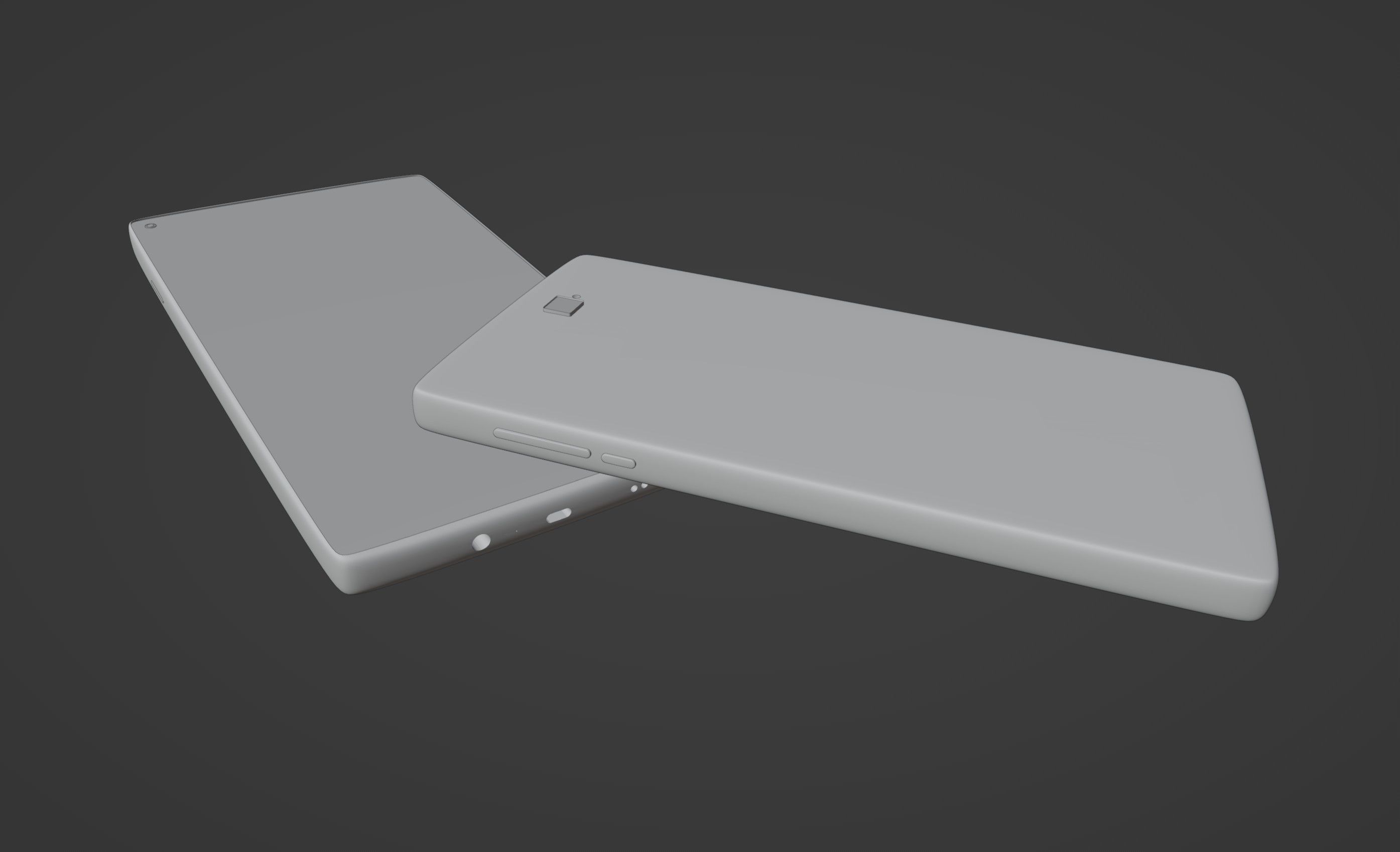 Blue modern smartphone 3D model_5