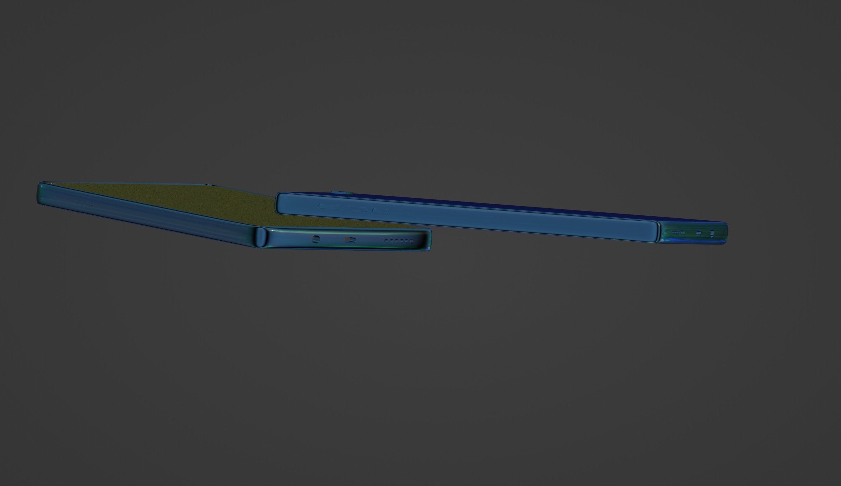 Blue modern smartphone 3D model_3