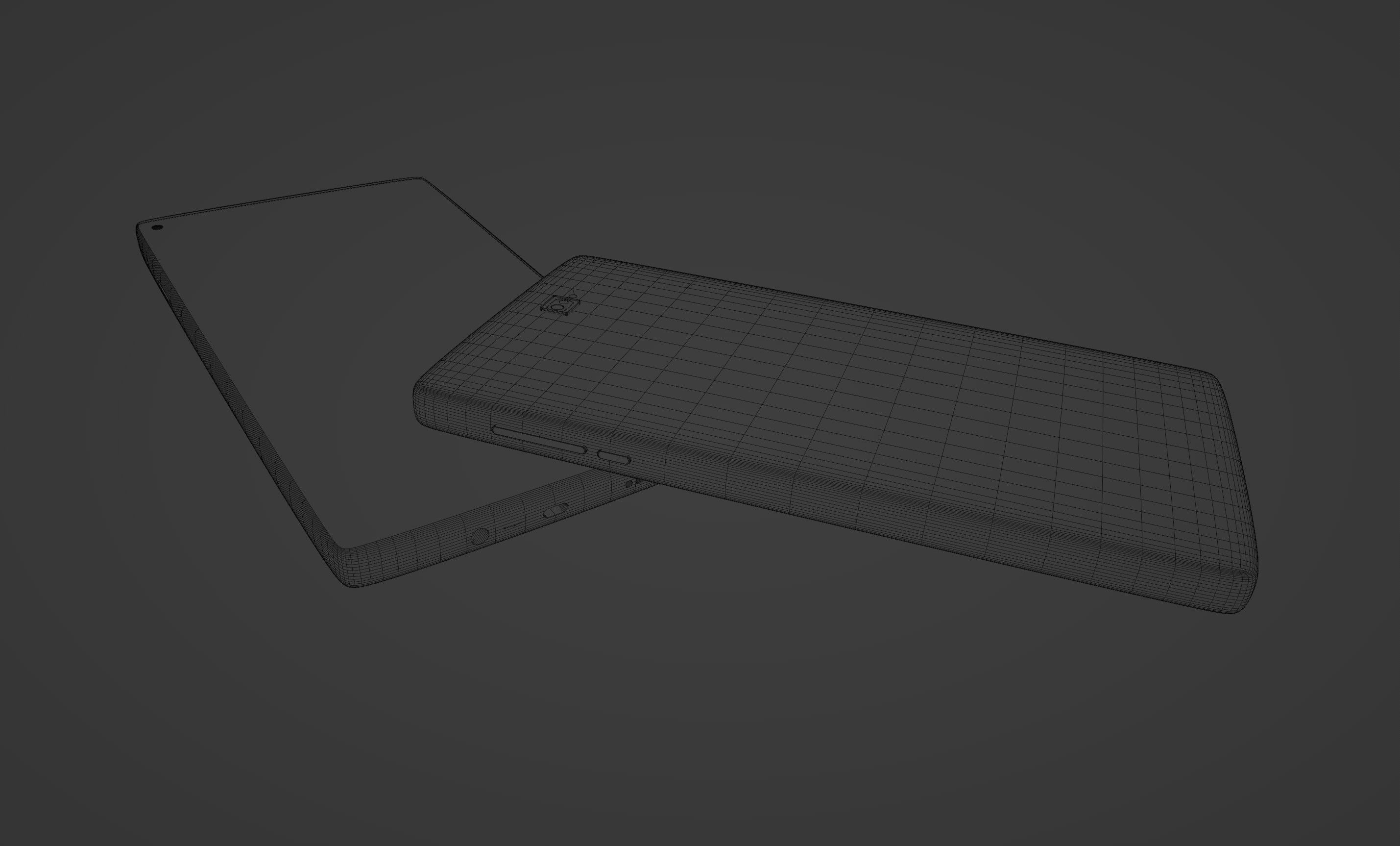 Blue modern smartphone 3D model_6