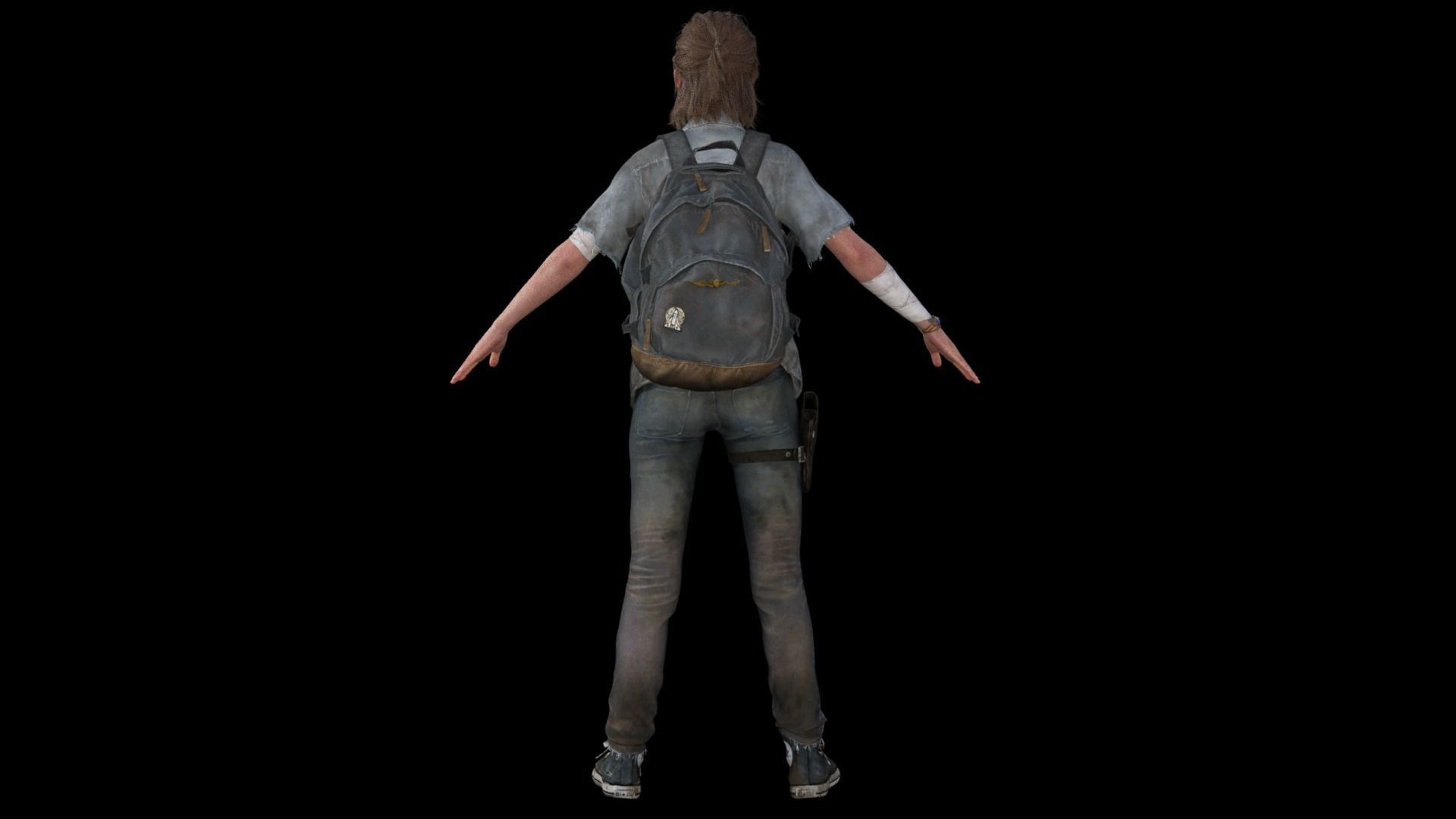 Ellie Williams The Last of Us Part 2 Low-poly 3D model_3