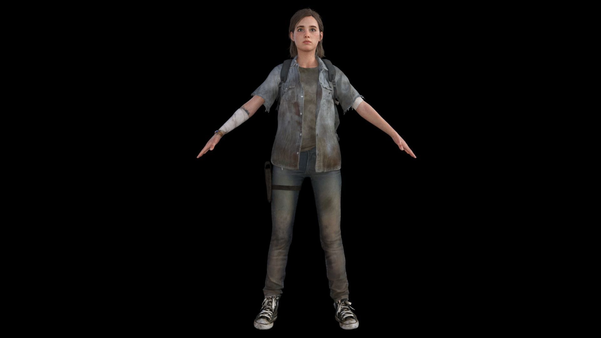 Ellie Williams The Last of Us Part 2 Low-poly 3D model_1