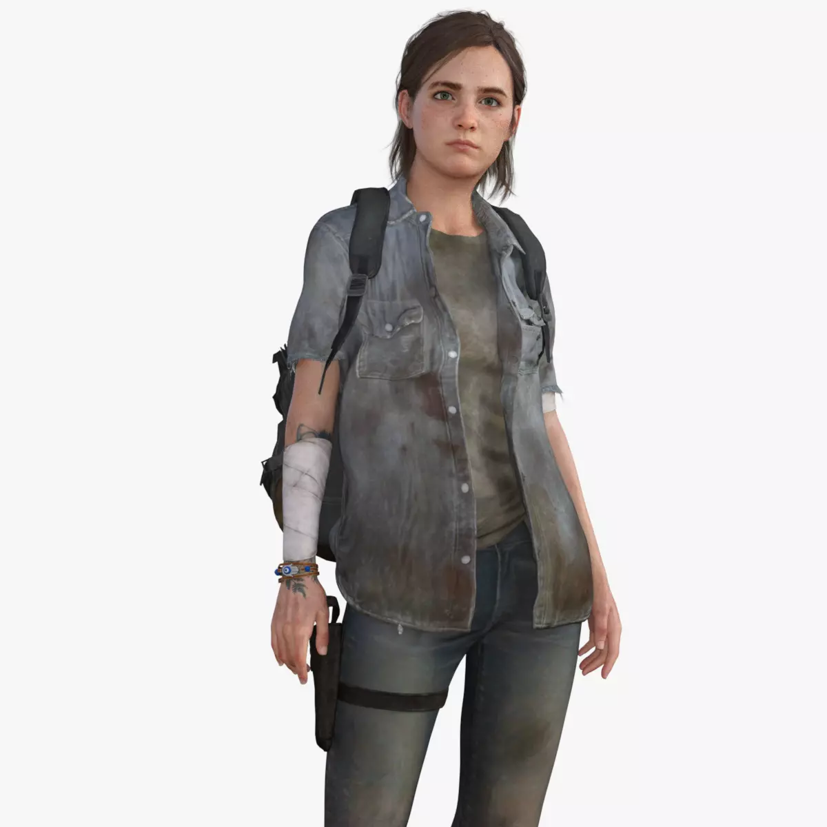 Ellie Williams The Last of Us Part 2 Low-poly 3D model_0