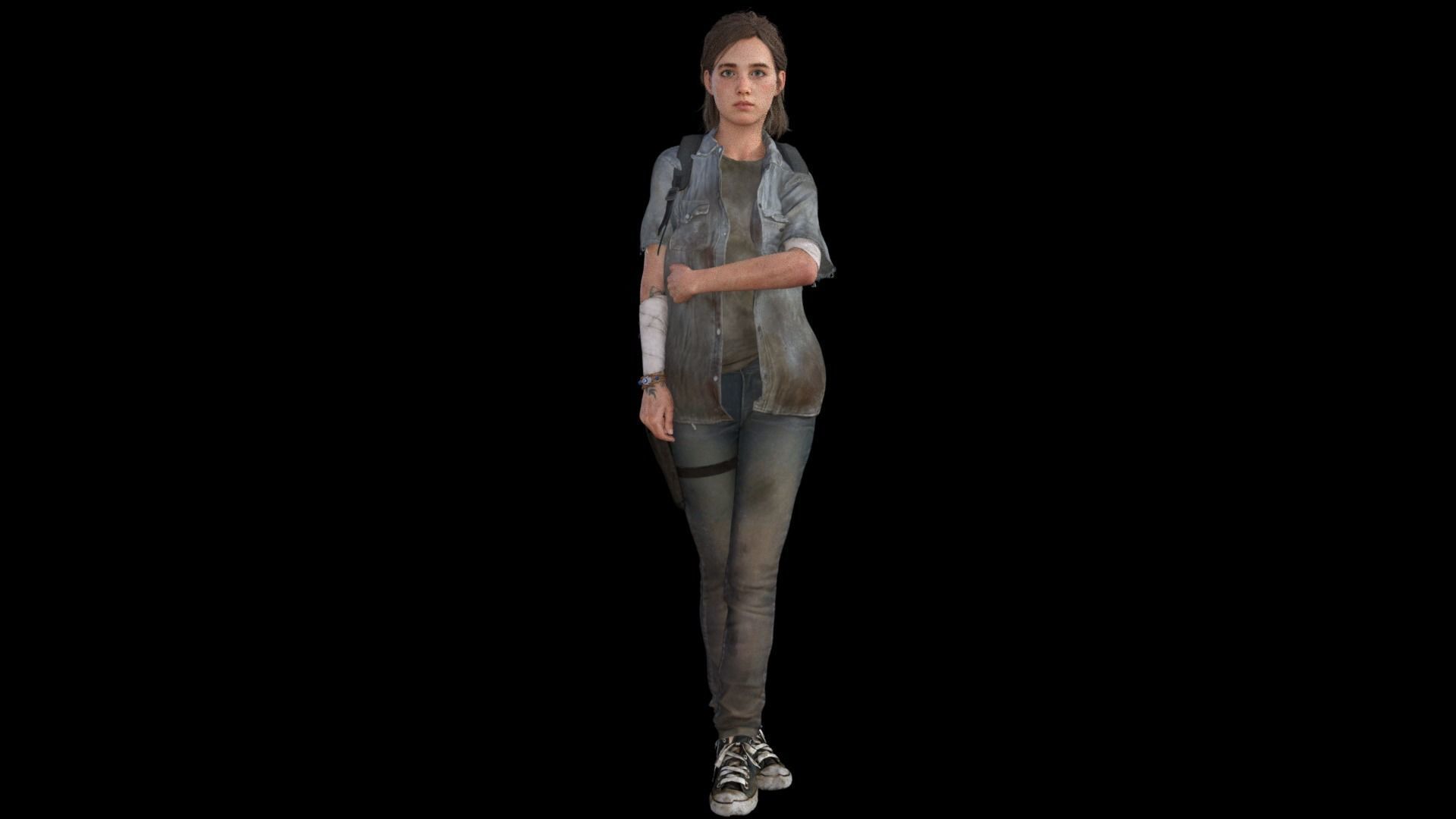 Ellie Williams The Last of Us Part 2 Low-poly 3D model_8
