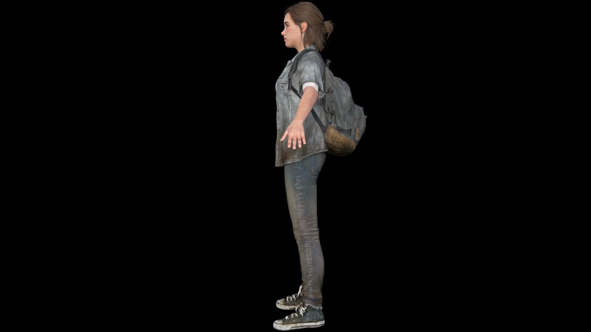 Ellie Williams The Last of Us Part 2 Low-poly 3D model_2