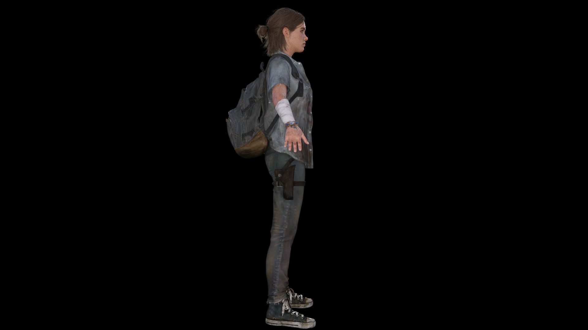 Ellie Williams The Last of Us Part 2 Low-poly 3D model_4