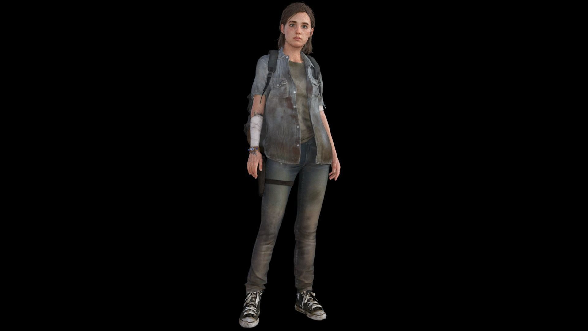 Ellie Williams The Last of Us Part 2 Low-poly 3D model_9