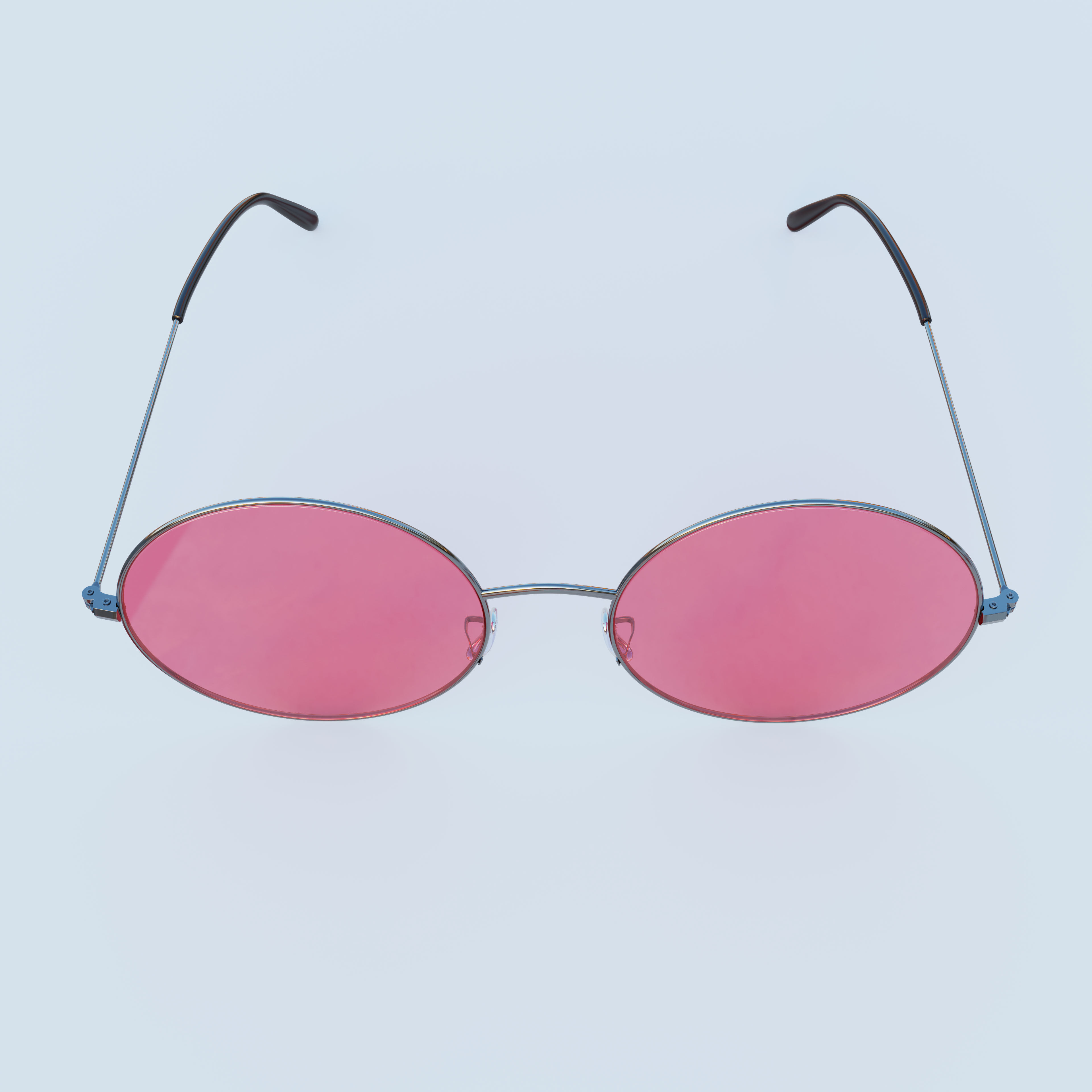 Sunglasses round 3D model_5
