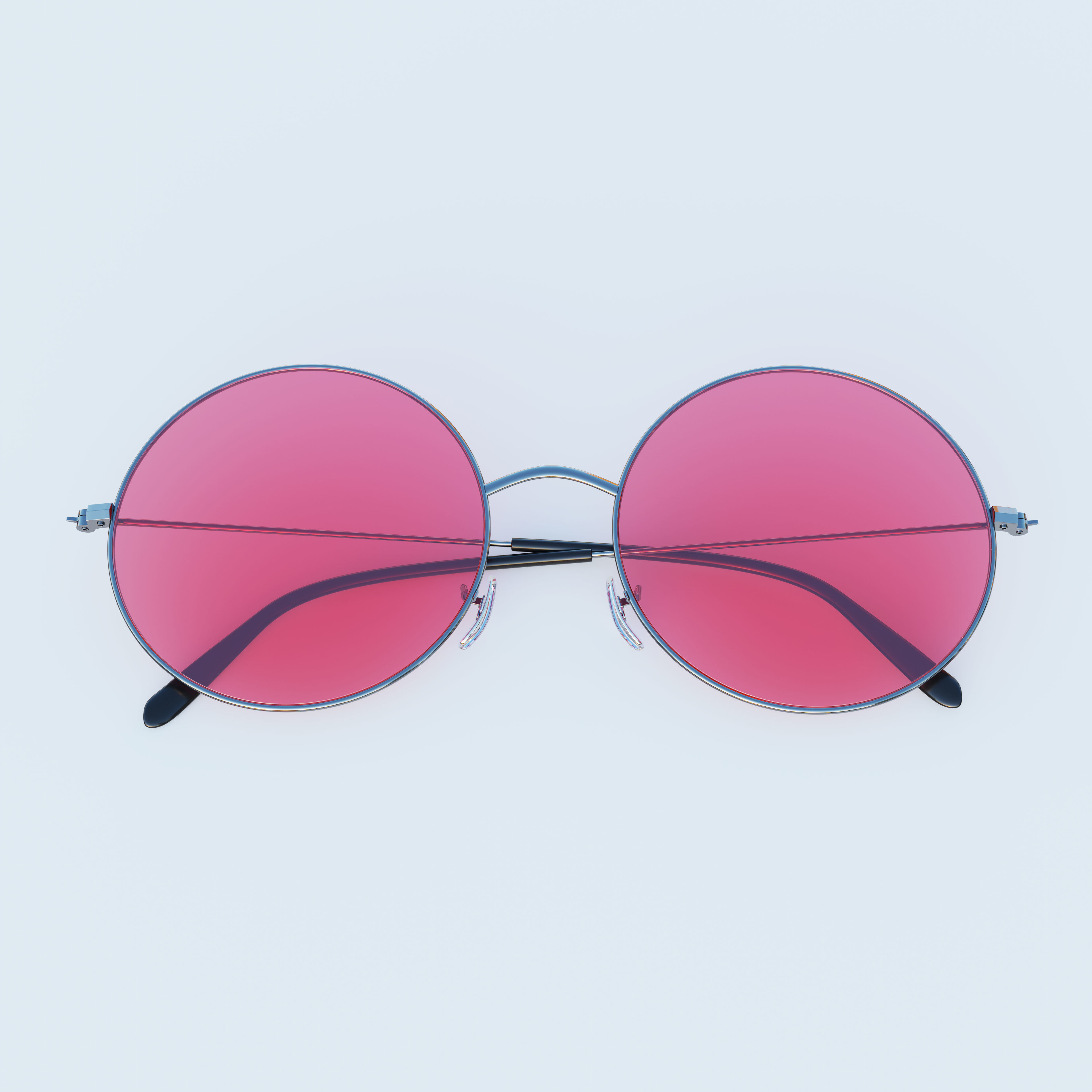 Sunglasses round 3D model_1