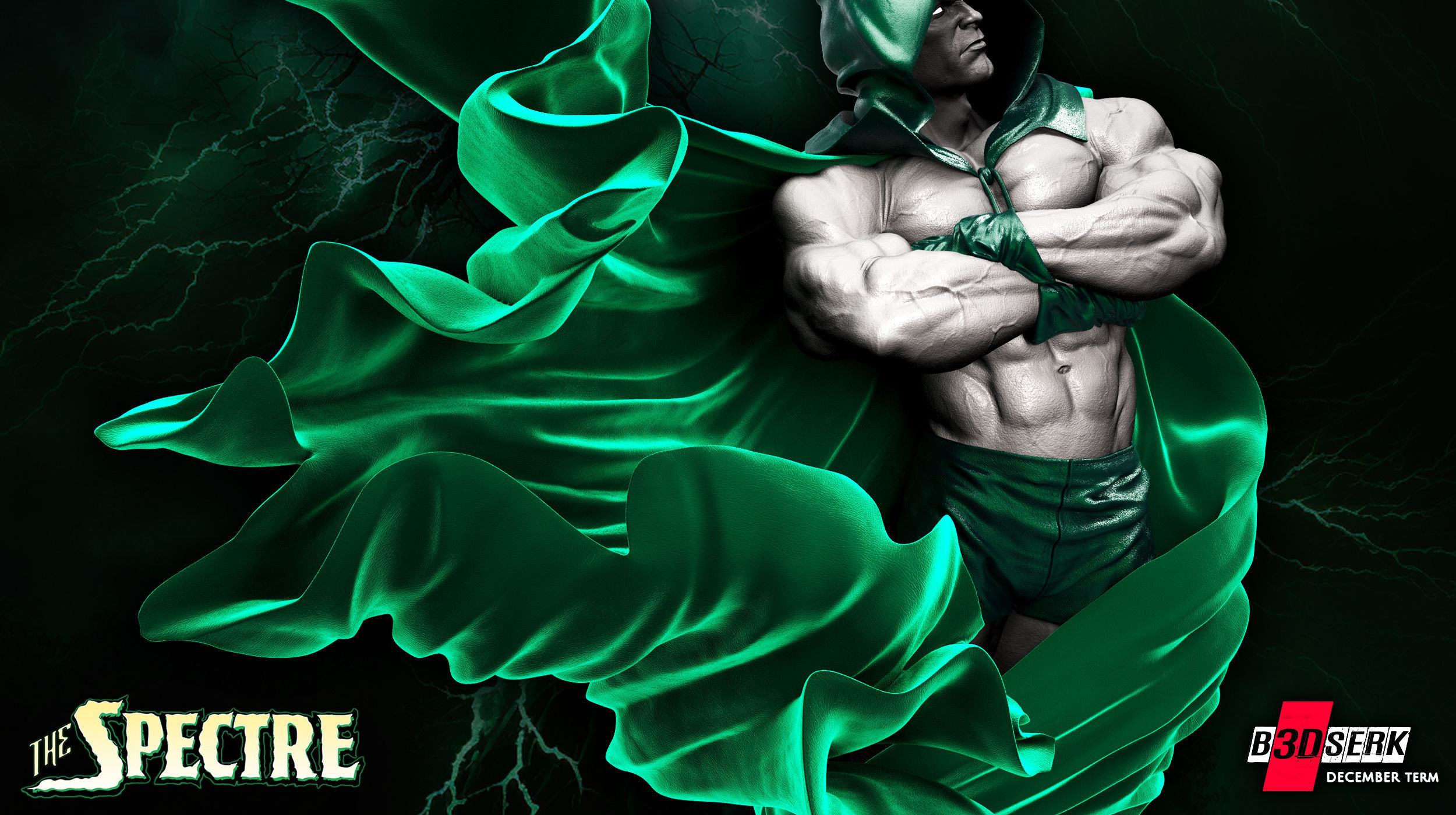 B3DSERK December term 2022 Spectre Sculpture ready for printing 3D print model_6