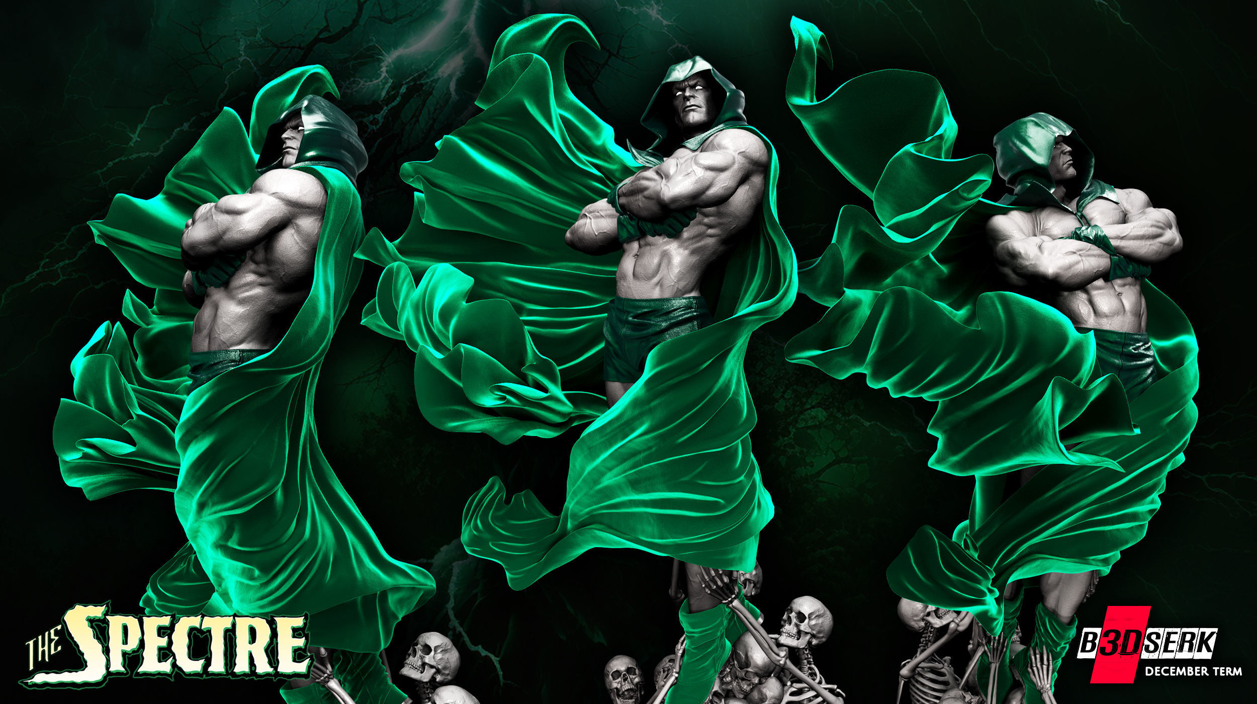 B3DSERK December term 2022 Spectre Sculpture ready for printing 3D print model_18