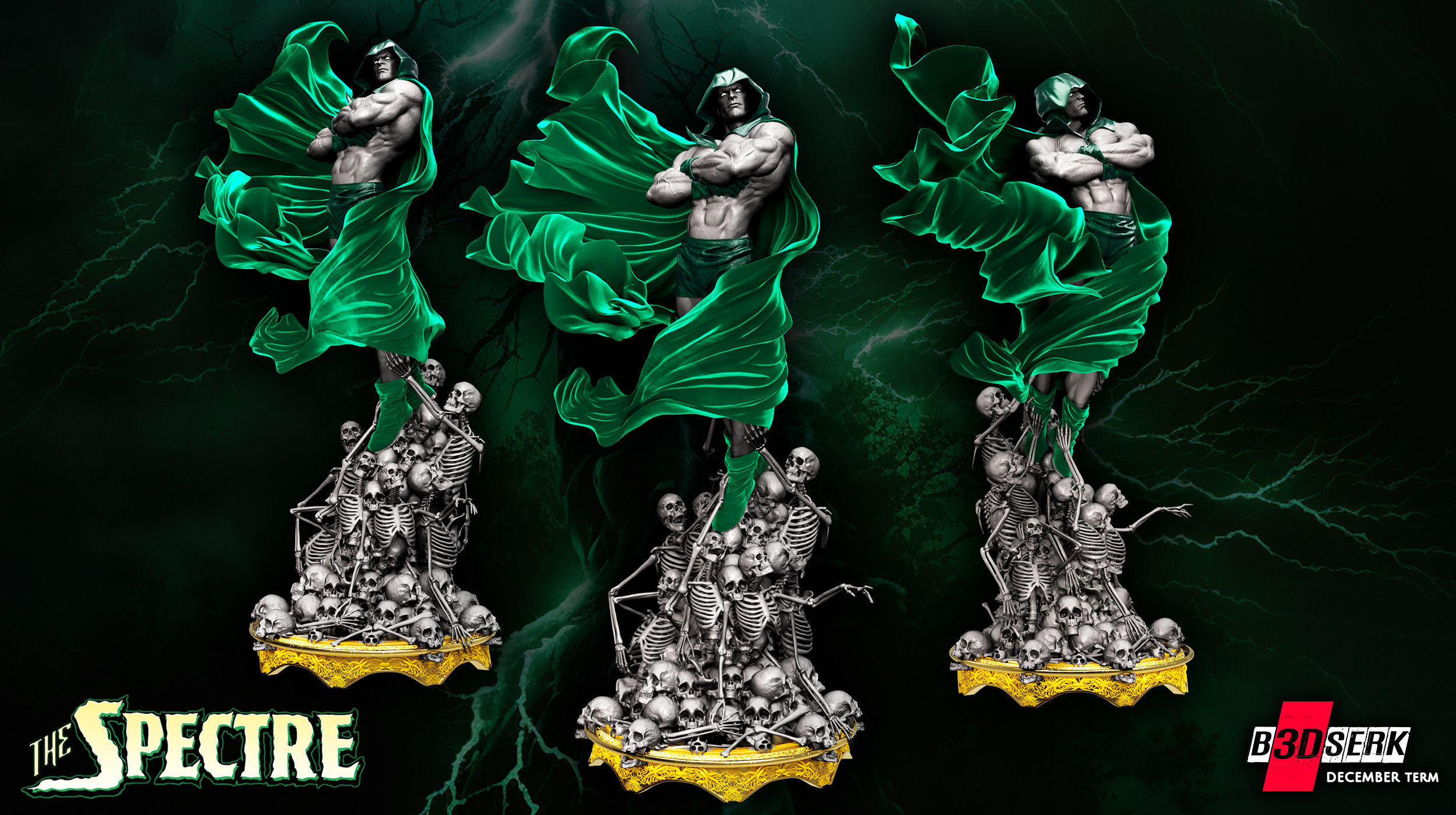 B3DSERK December term 2022 Spectre Sculpture ready for printing 3D print model_2