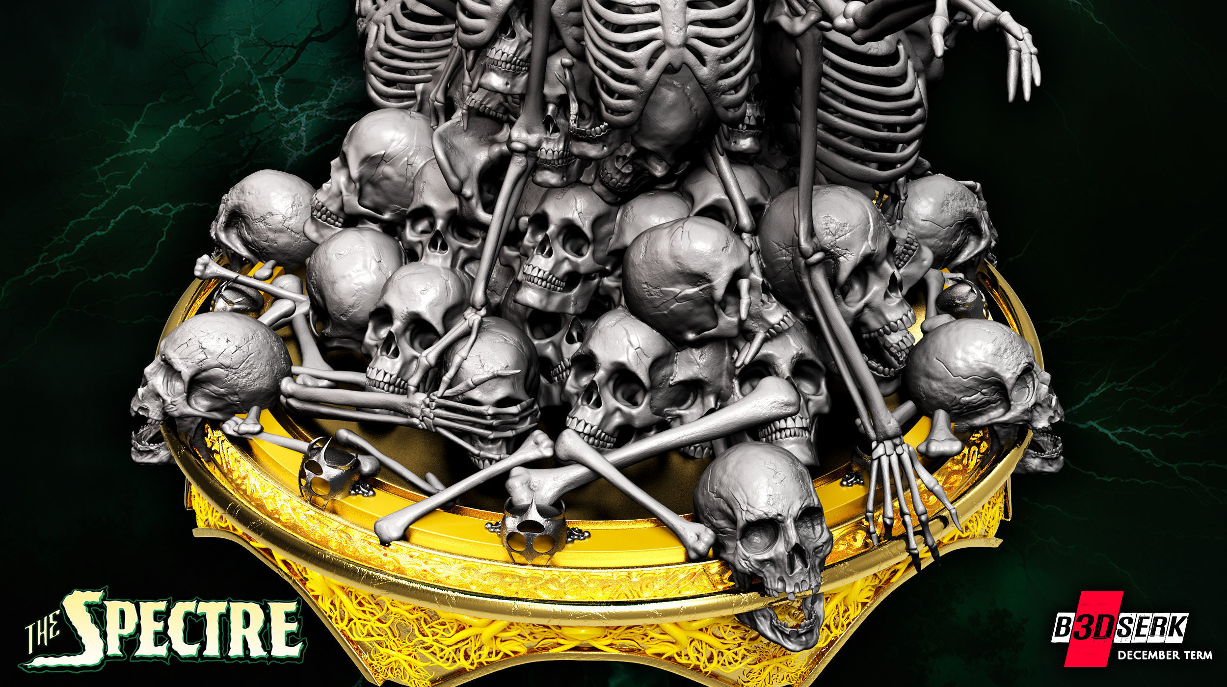 B3DSERK December term 2022 Spectre Sculpture ready for printing 3D print model_15