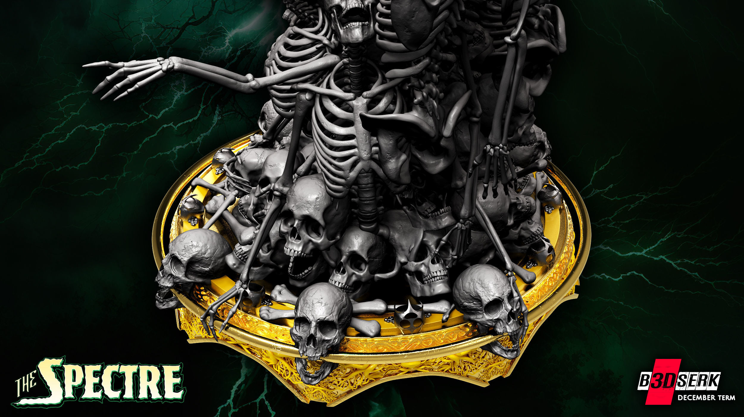 B3DSERK December term 2022 Spectre Sculpture ready for printing 3D print model_16