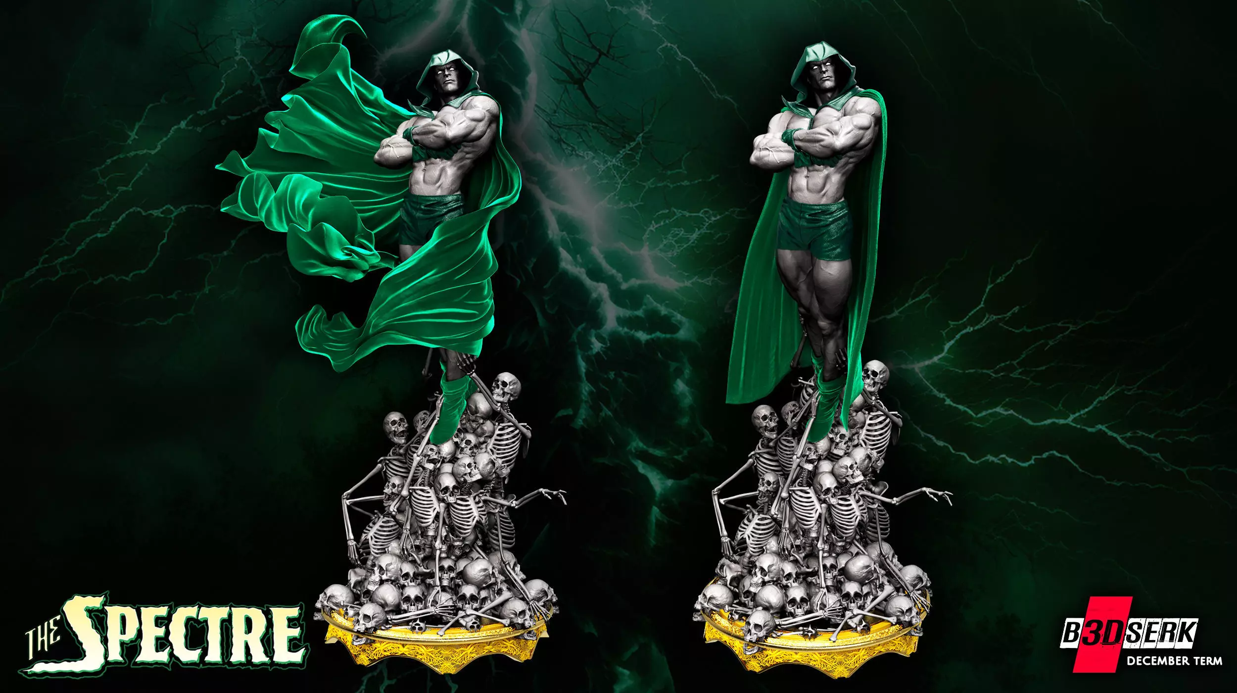 B3DSERK December term 2022 Spectre Sculpture ready for printing 3D print model_0