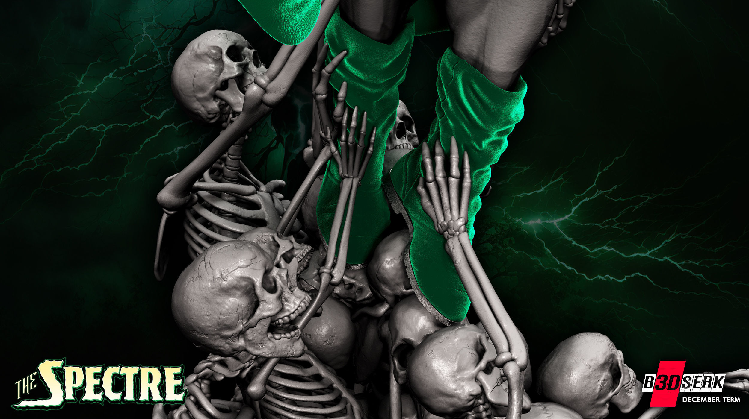 B3DSERK December term 2022 Spectre Sculpture ready for printing 3D print model_11