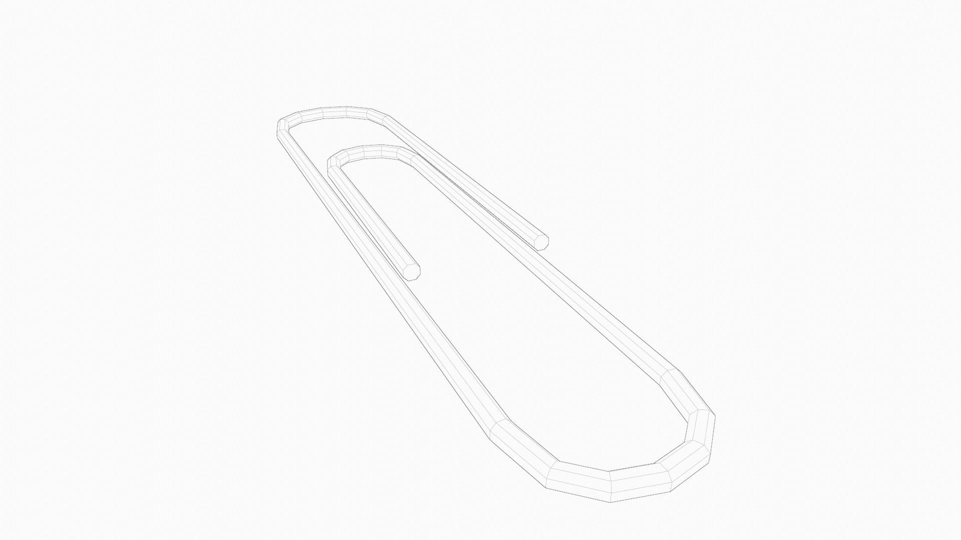 Coloured paper with paperclip Free low-poly 3D model_7