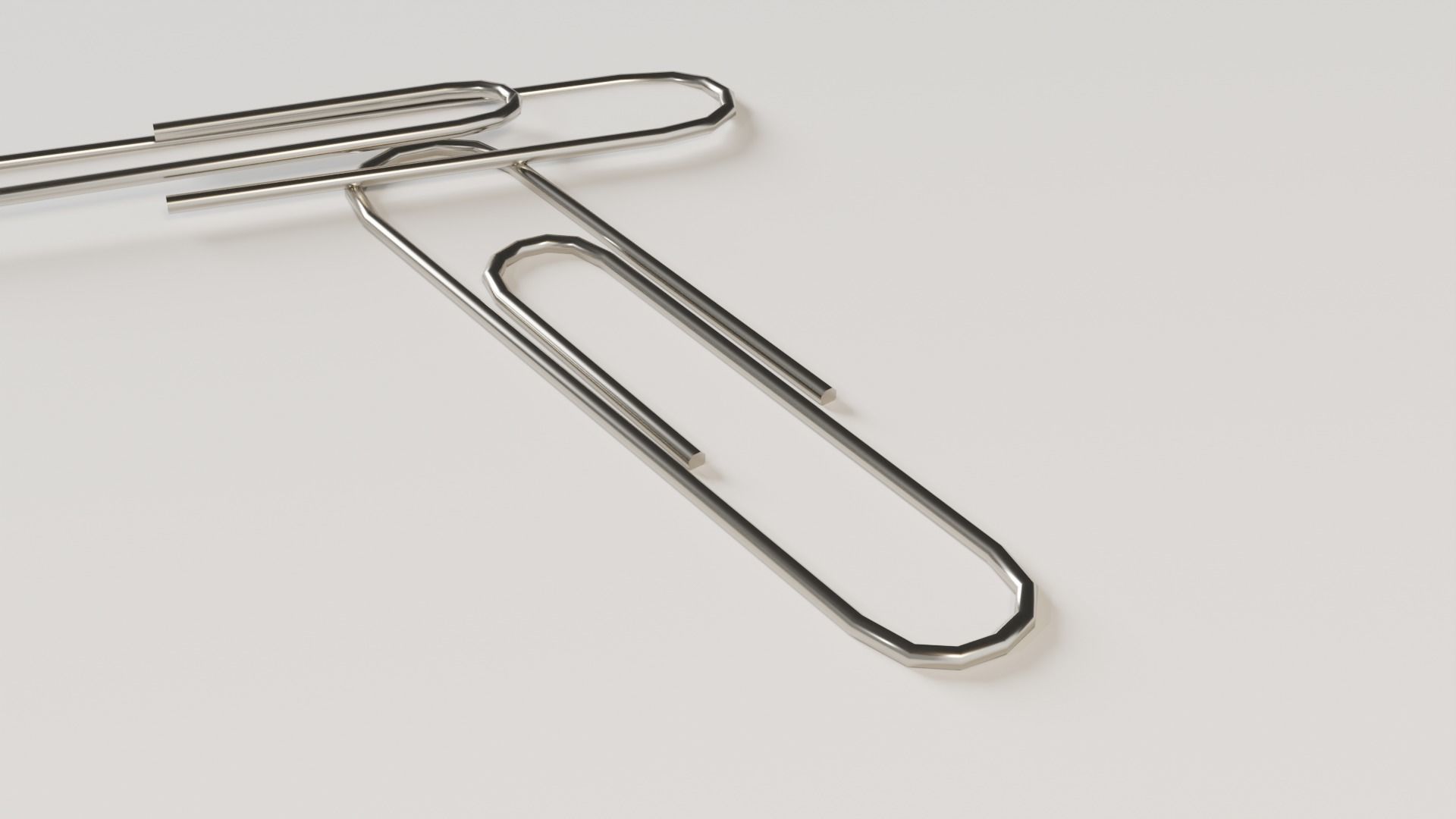 Coloured paper with paperclip Free low-poly 3D model_3