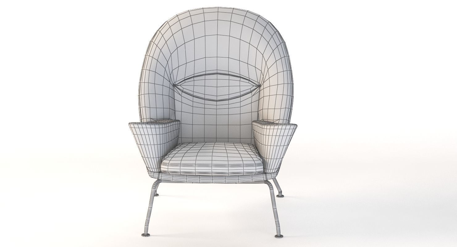 Ch468 Oculus Armchair Carl Hansen And Son By Hans J Wegner 3D model_11