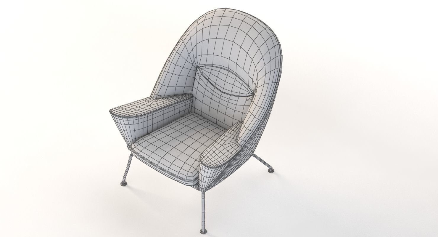 Ch468 Oculus Armchair Carl Hansen And Son By Hans J Wegner 3D model_9