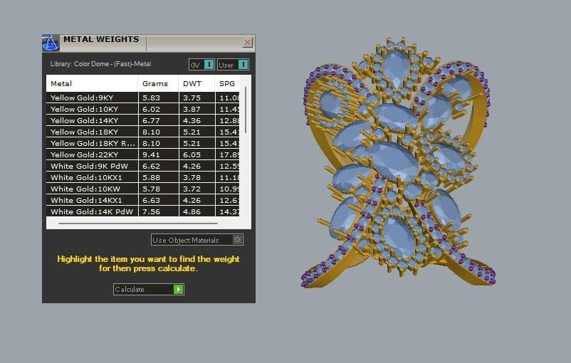modern stone ring 3D print model_7