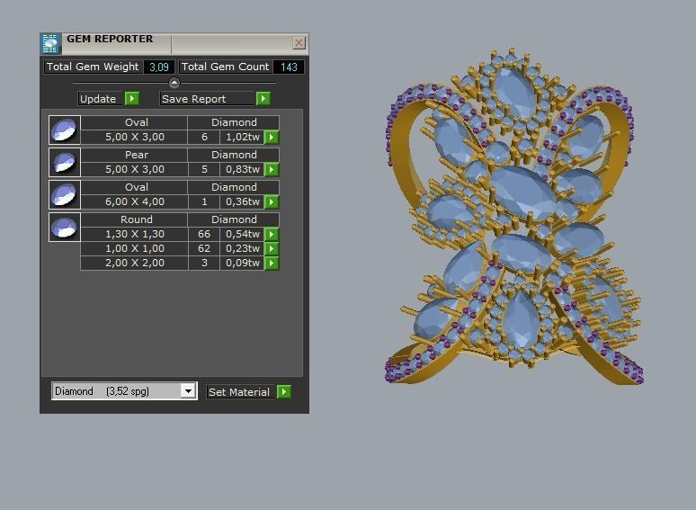 modern stone ring 3D print model_6