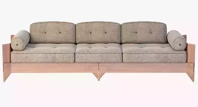 Brasiliana Sofa By Jorge Zalszupin 3D model