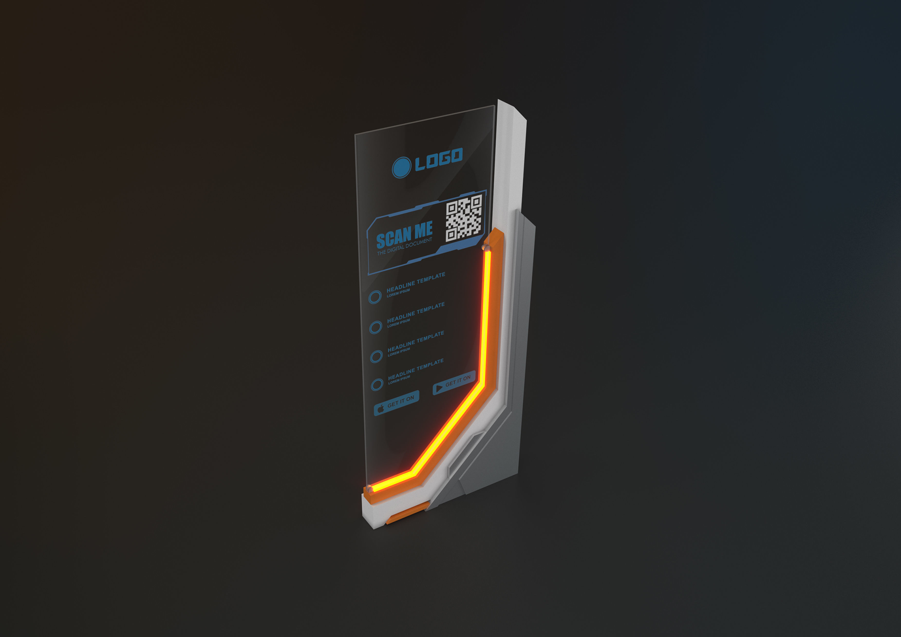 banner stand 3D model_8
