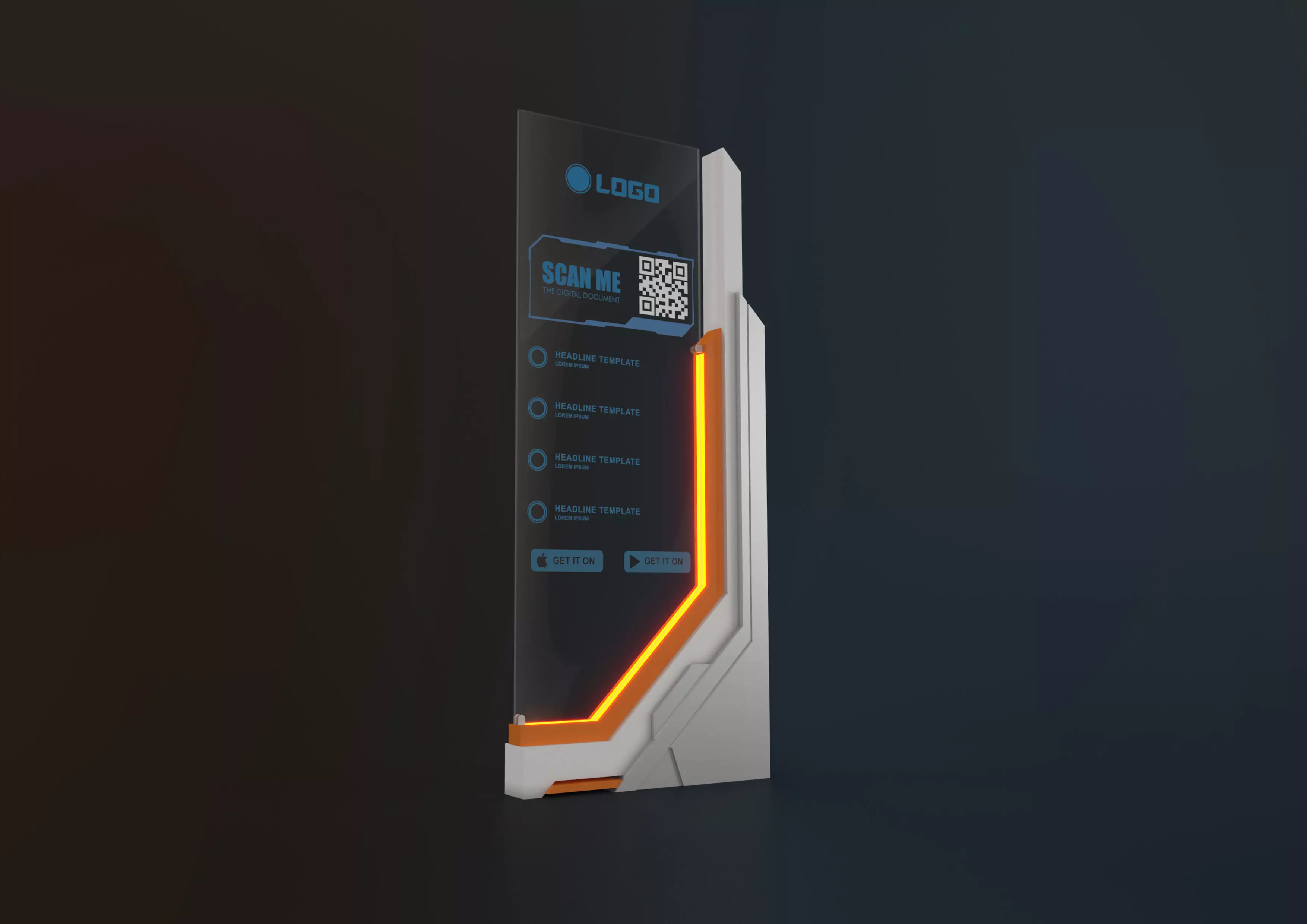 banner stand 3D model_0