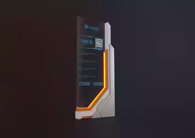 banner stand 3D model