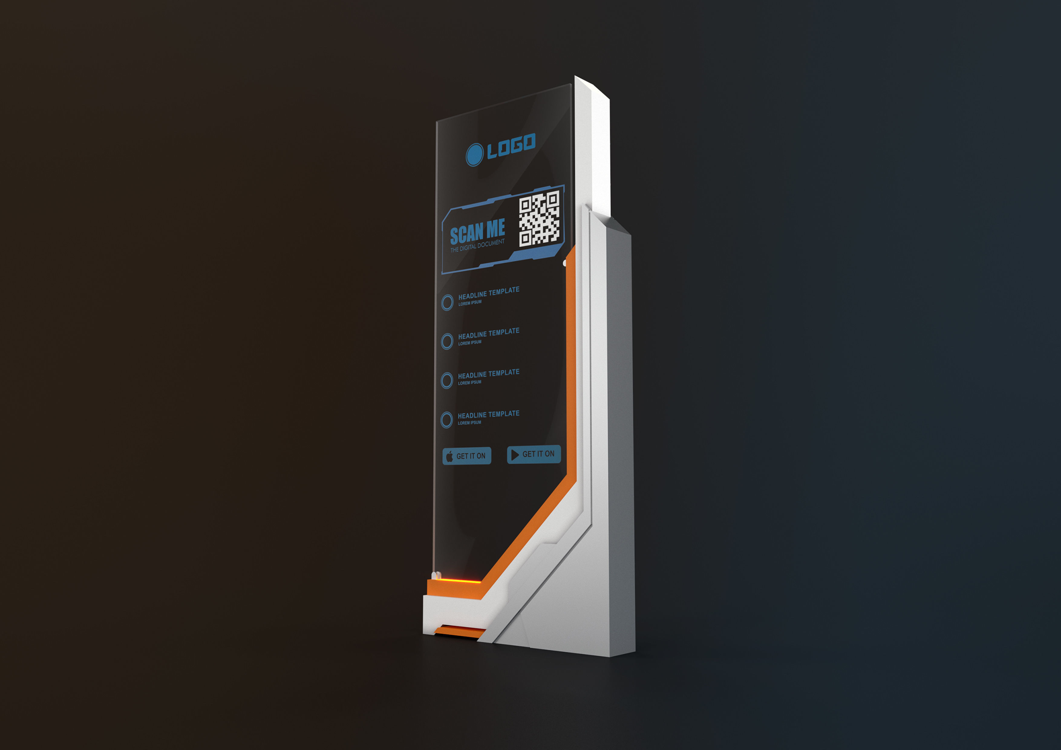 banner stand 3D model_6