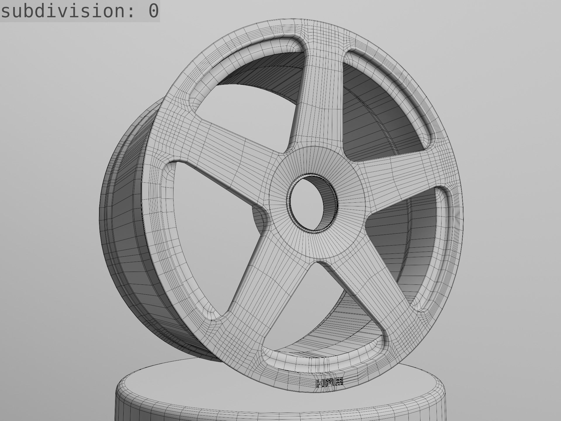 HRE 305M Monoblock Centre Lock Rim 3D model_12