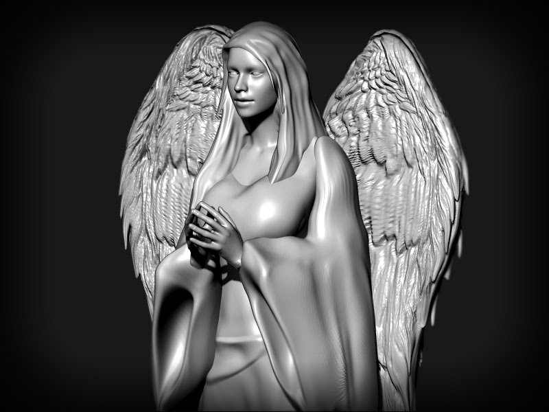 Angel Sculpture 3D print model_1